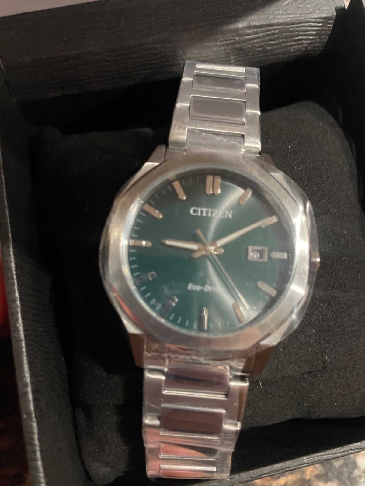 citizen eco-drive mens watch wr100 Green brand new