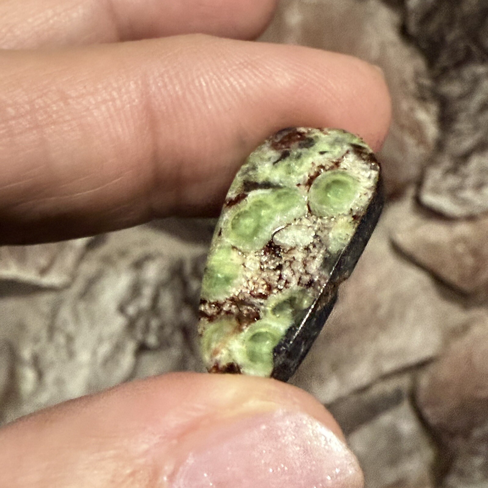 10.3ct 24.5x13x4mm Rare Lime Green Wavelite Loose Drusy Cabochon Gem