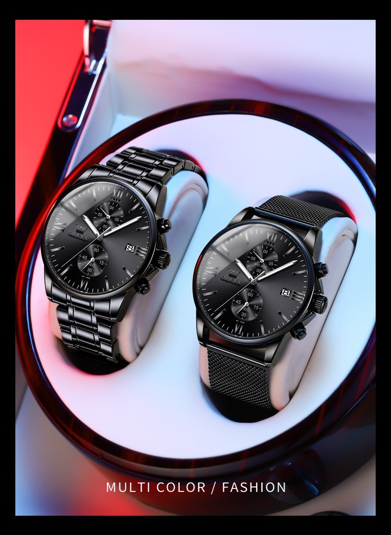 OLEVS 2886 Luminous Multifunctional Male Popular Steel Classic Quartz Watch