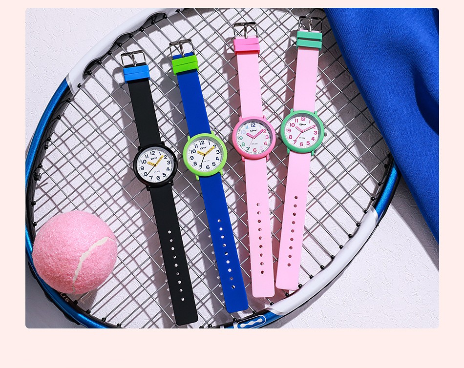 Kids Learning Time Analog Watch 30M Waterproof Quartz Wristwatch for Boys Girls