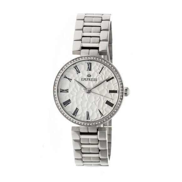 Empress Catherine Automatic Silver Watch with Crystals NEW RV $1099