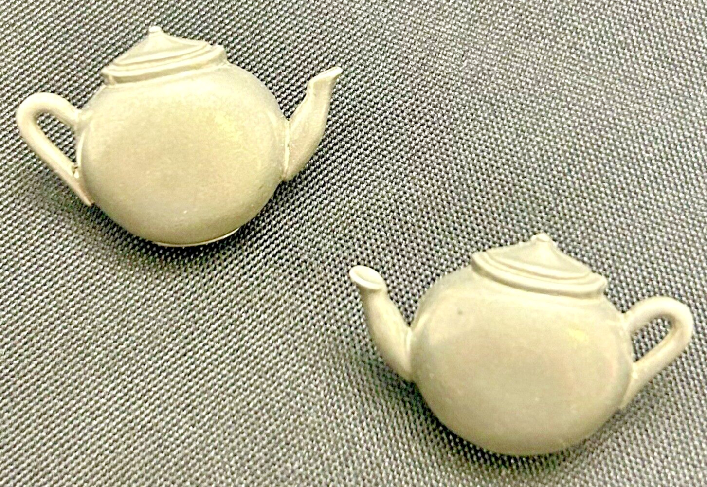 Pewter Teapot Pierced Earrings 9.37g