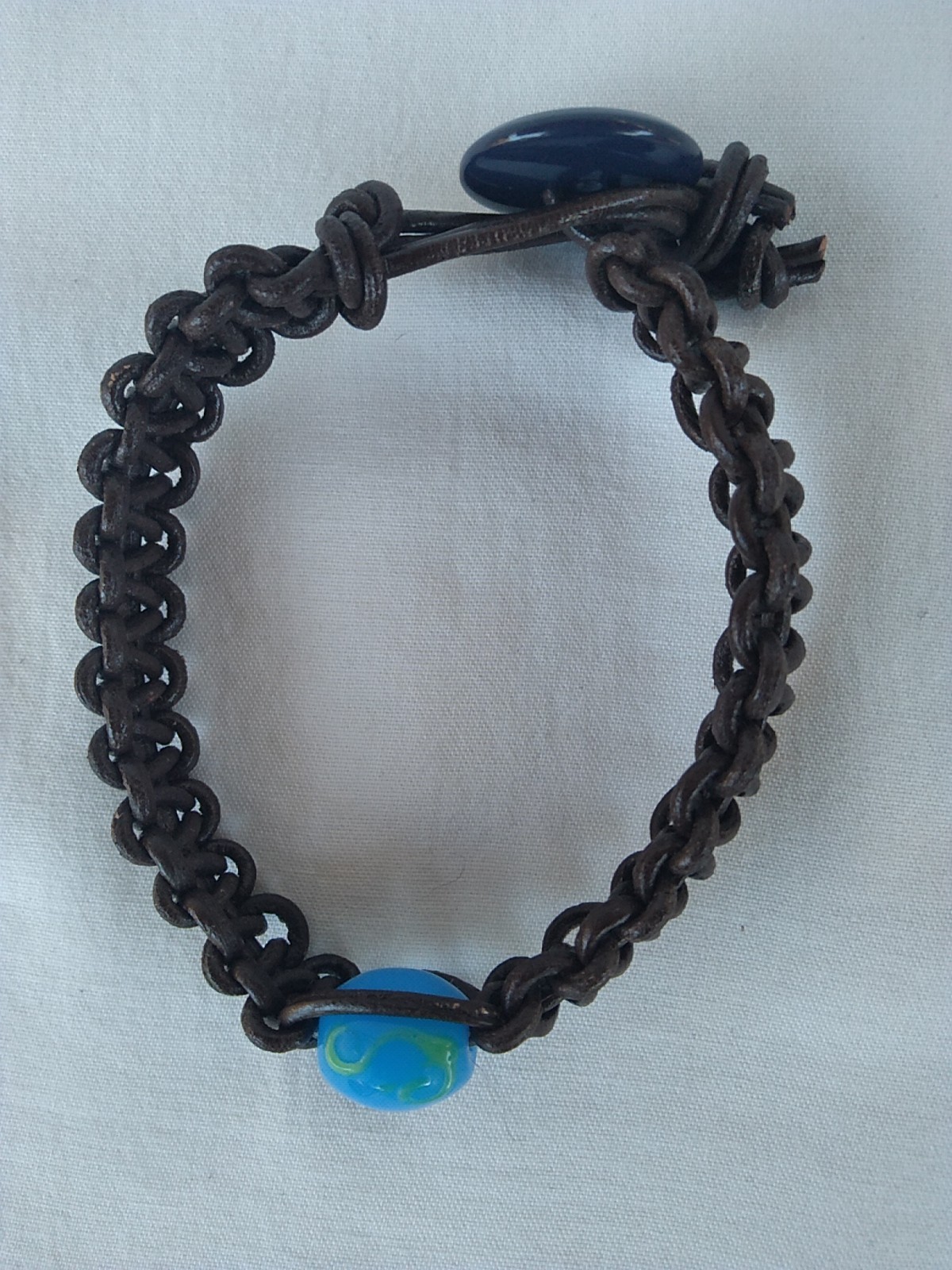 Bracelet or Anklet Macrame Leather 9″ Boho Jewelry USA Seller New