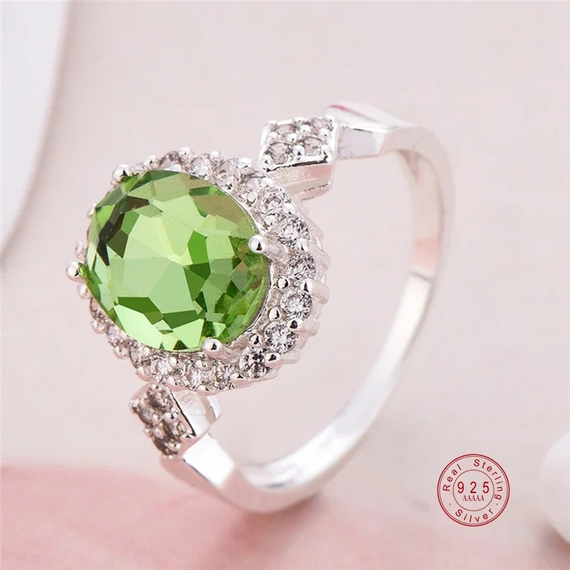 Stackable Ring 925 Sterling Silver Round Black Zircon Tension Mount Jewelry