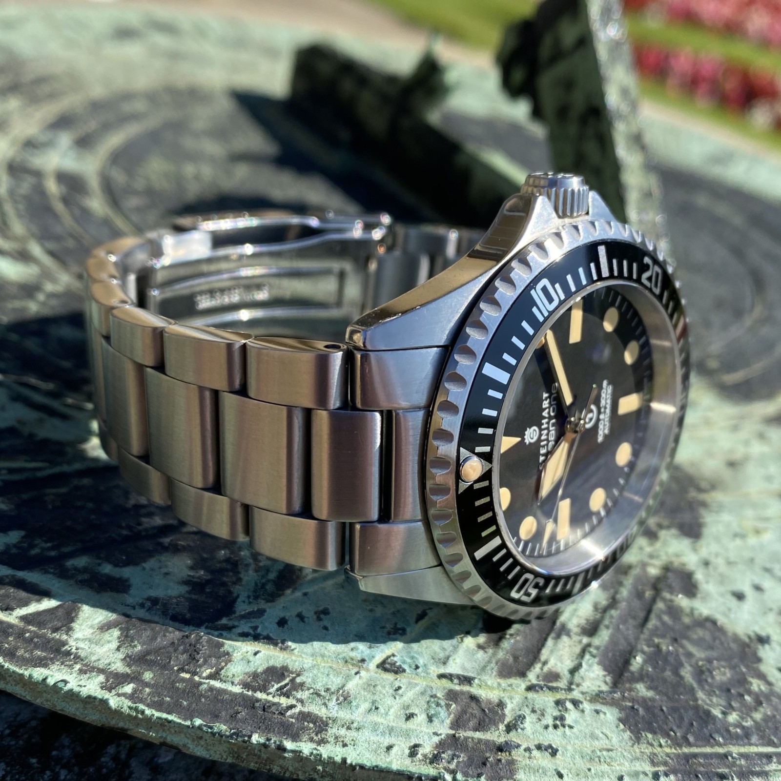 Steinhart Ocean One Vintage Military OVM Black Automatic Diver Watch 42mm