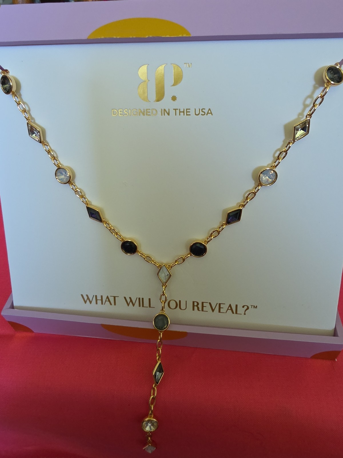 Ring Bomb Party Jewel Candy Necklace NK87880 “Chasing Horizons” Gold/ Monaco…