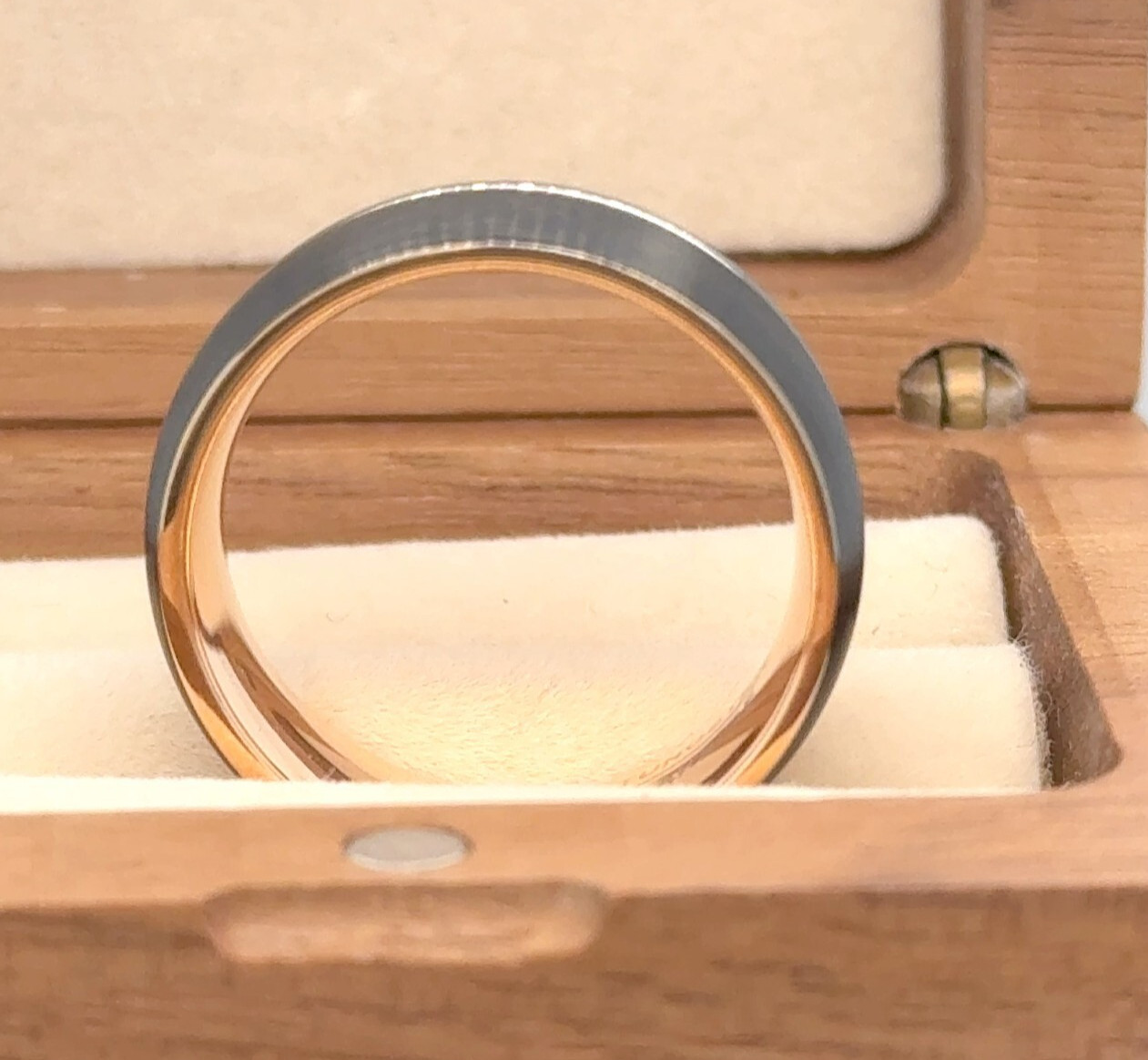 8mm Rose Gold Silver Black Tungsten Band Free Engraved Ring November Gift Ring