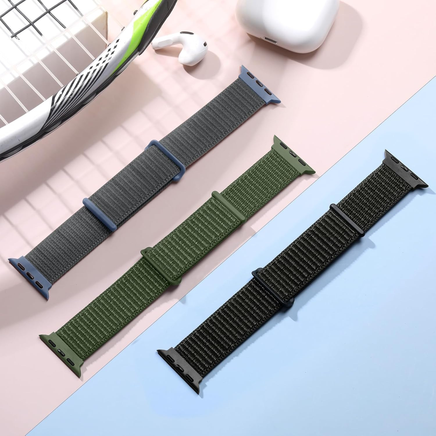 3 Pack Band Compatible with Apple Watch Band 38mm 40mm 41mm 42mm 44mm 45mm 46mm