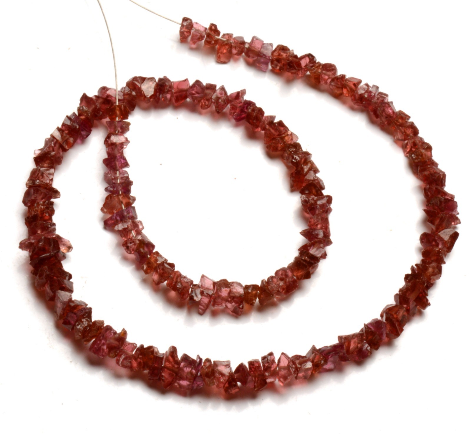 Natural Garnet Gems 3 to 6 mm Size Raw Chips Shape Beads 13″ Strand