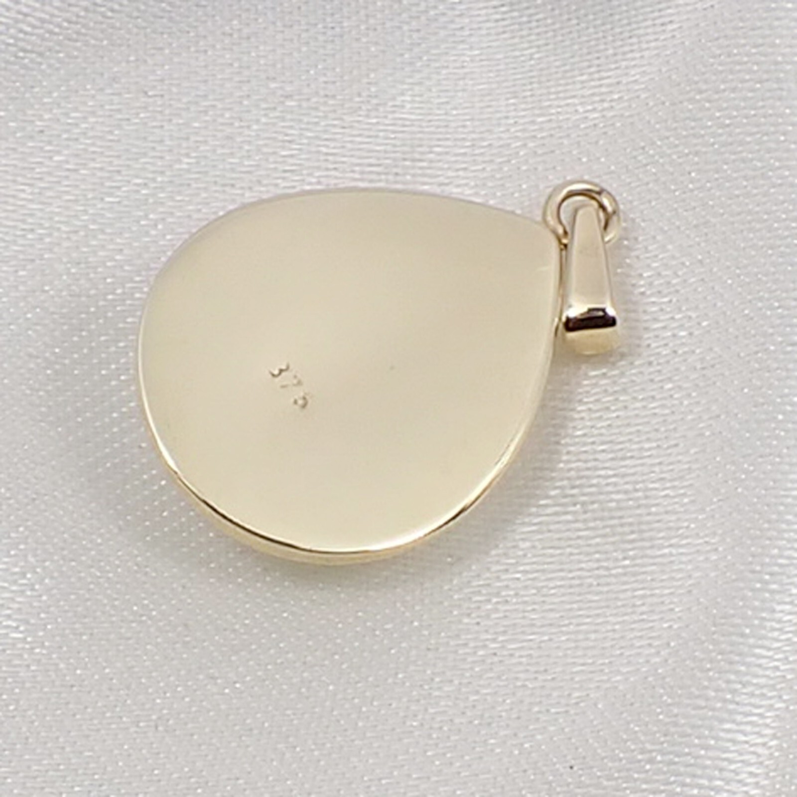 20x16mm Pear Pink Australian Mabe Pearl Bezel Pendant 375 9k Yellow Gold, MP57
