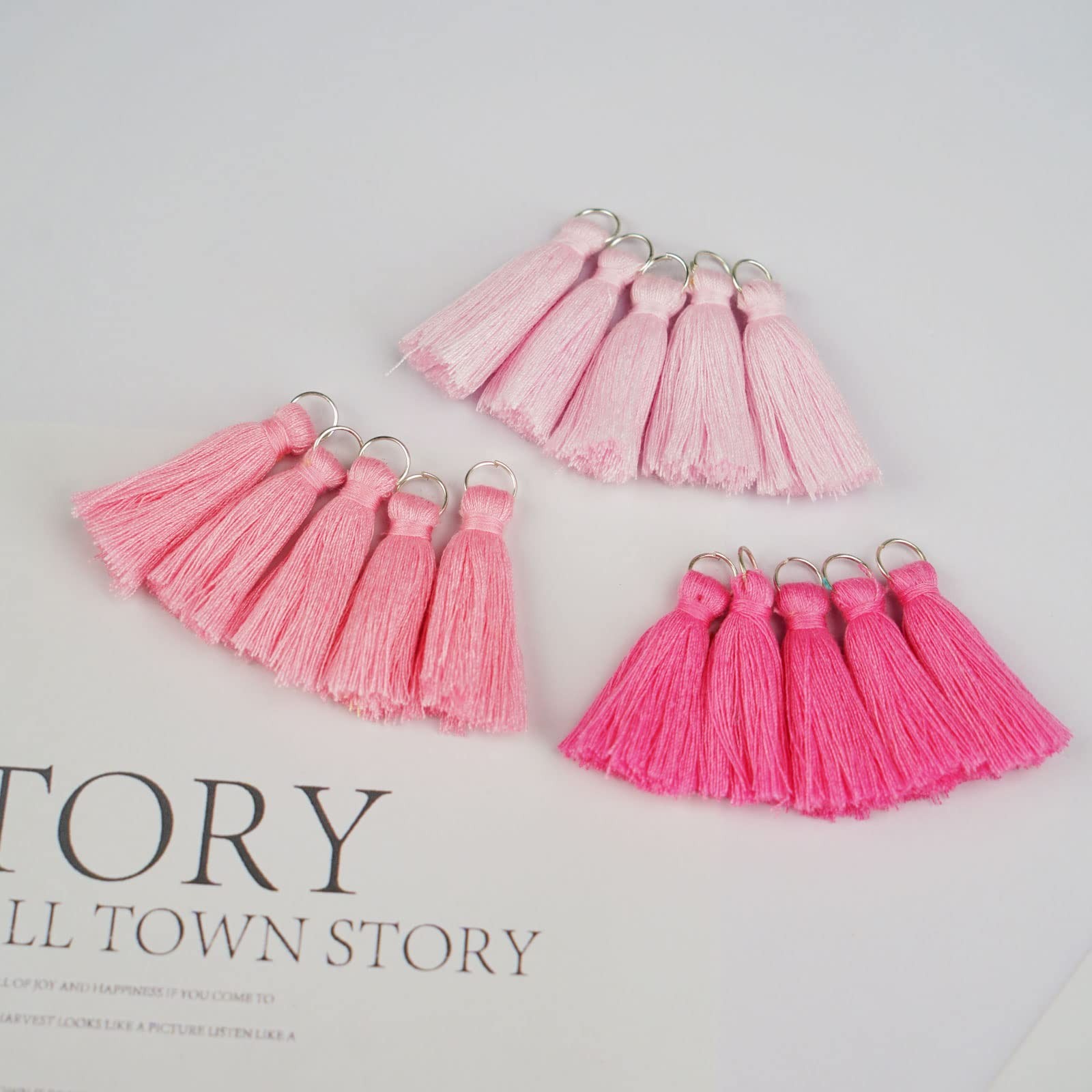 180PCS 30 Colors 3.5CM Multi-Color Mini Tassels Tiny Craft Tassels for Earrin…