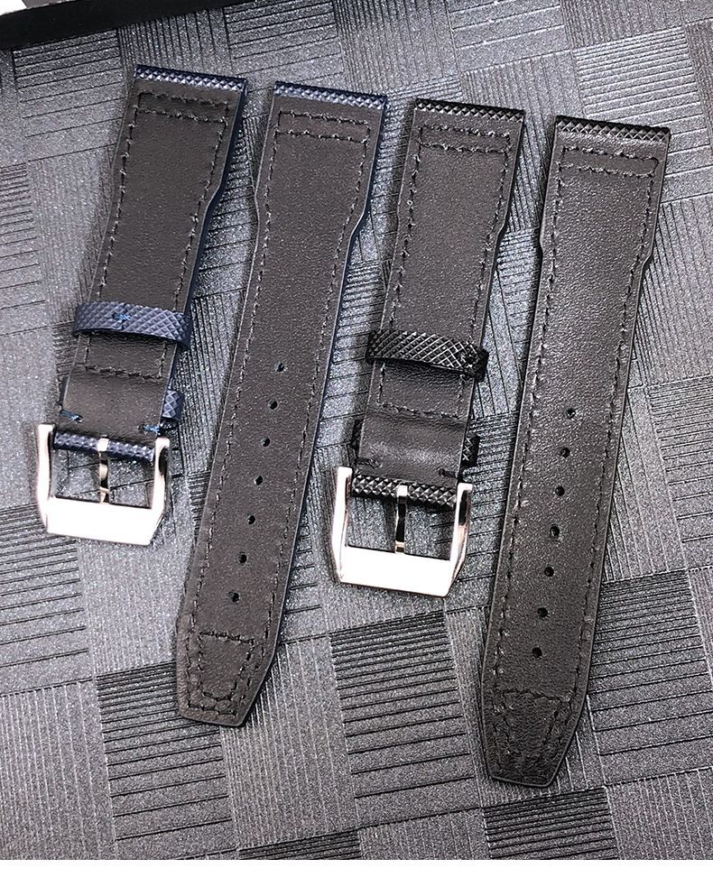 20 21mm Leather Nylon Watch Strap Fits IWC TOP GUN Big Pilot SPITFIRE Mark 18