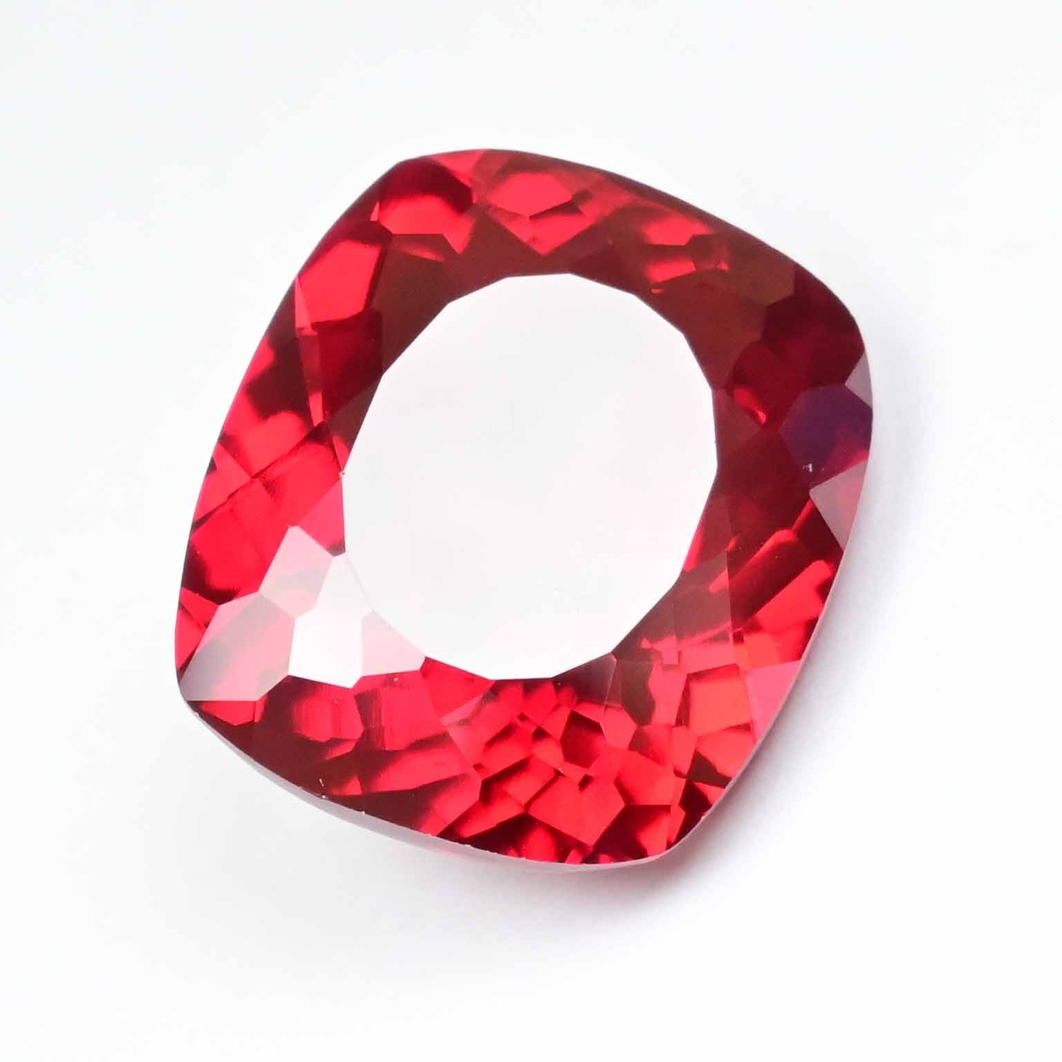 22.65 Ct Natural Mozambique Red Ruby Cushion Certified Flawless Loose Gemstone