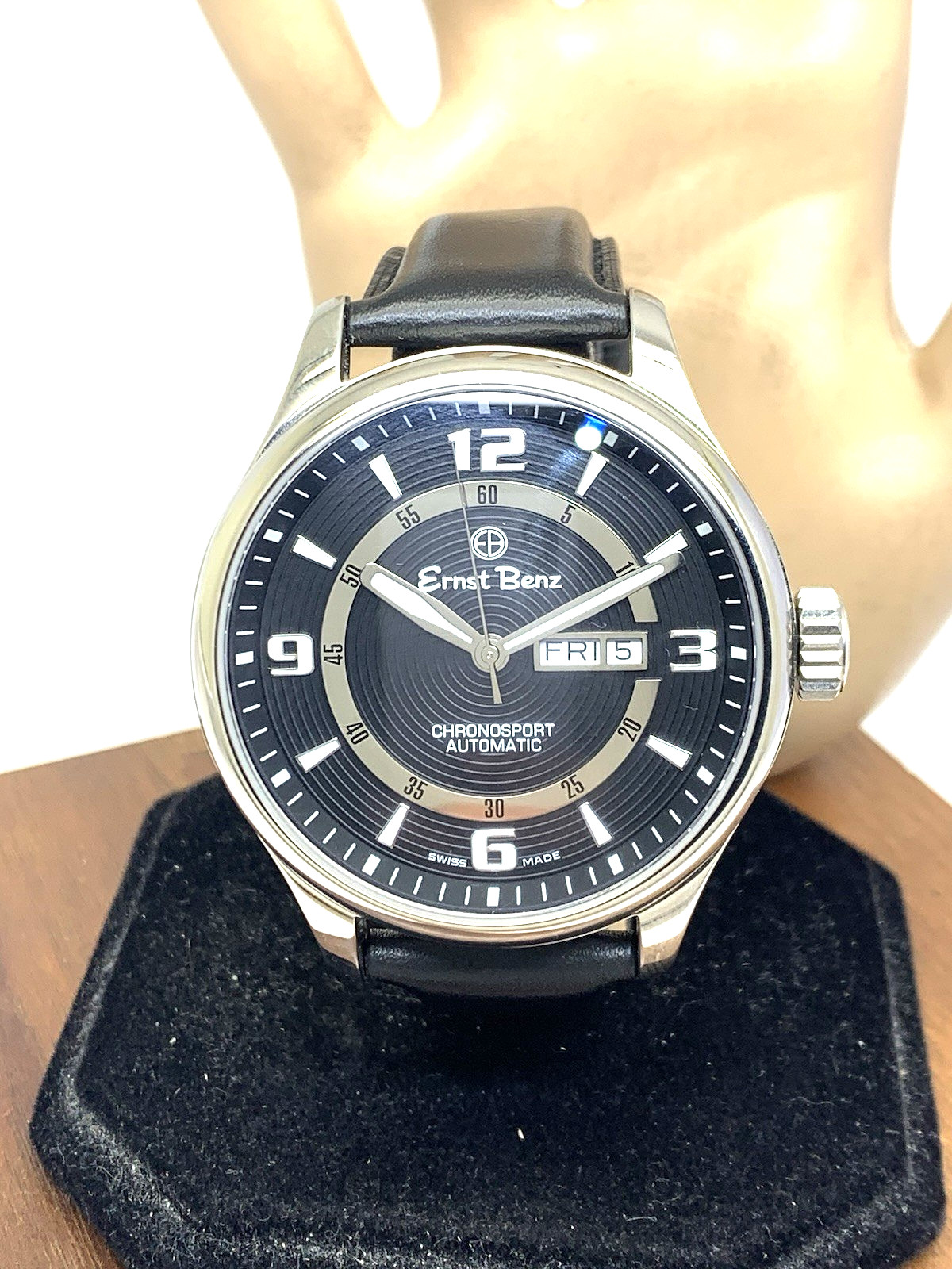 Ernst Benz Men’s Watch GC10221 Chrono Sport Swiss Automatic Black Dial 47mm