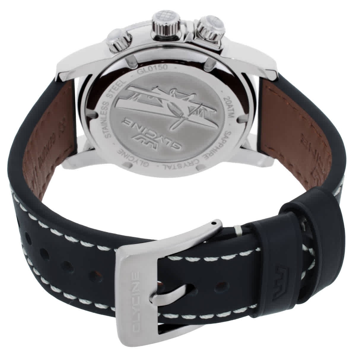 Glycine Airman Contemporary GMT Quartz Black Dial Men’s Watch GL0150