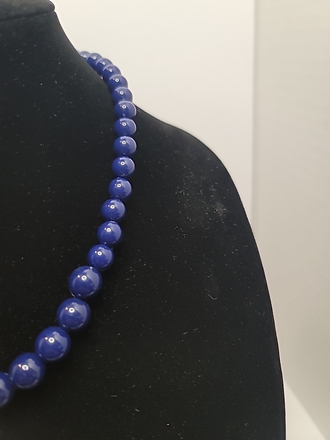 Lot of 3 Beaded Necklaces in Colors Blue, Black, And White – See Description