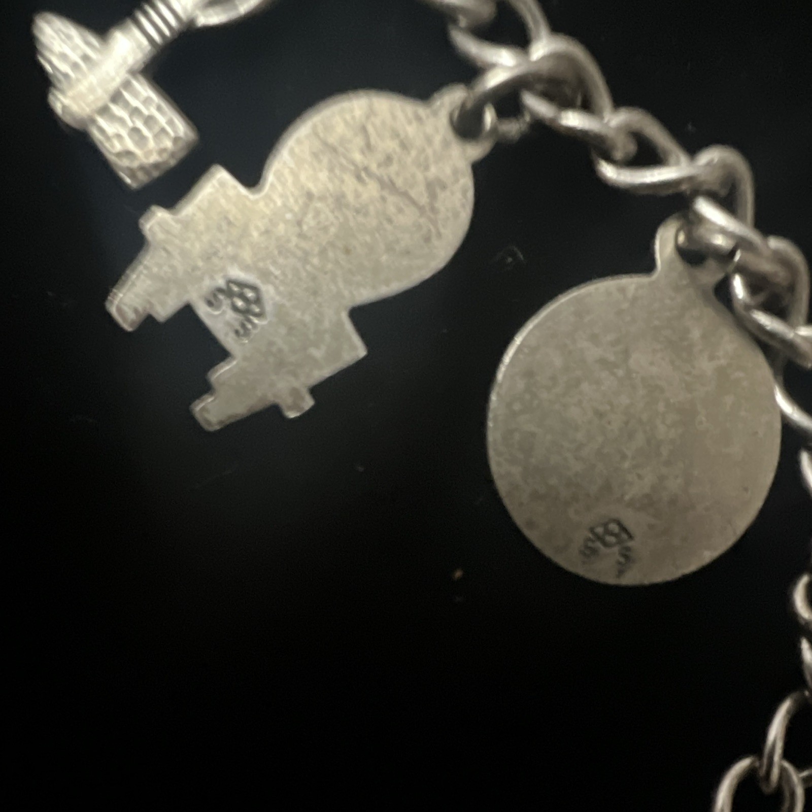Vintage 1970s Haltom Sterling Silver 925 Texas Charm Bracelet Retired Signed