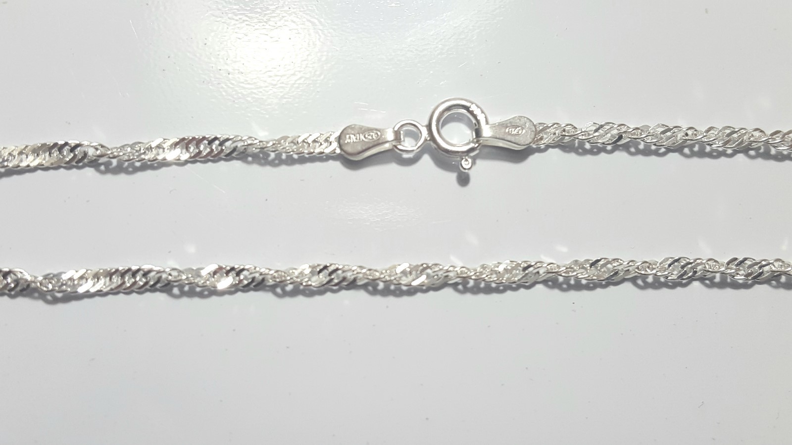 Singapore Ankle Bracelet 10 inch Long 925 Sterling Silver Anklet
