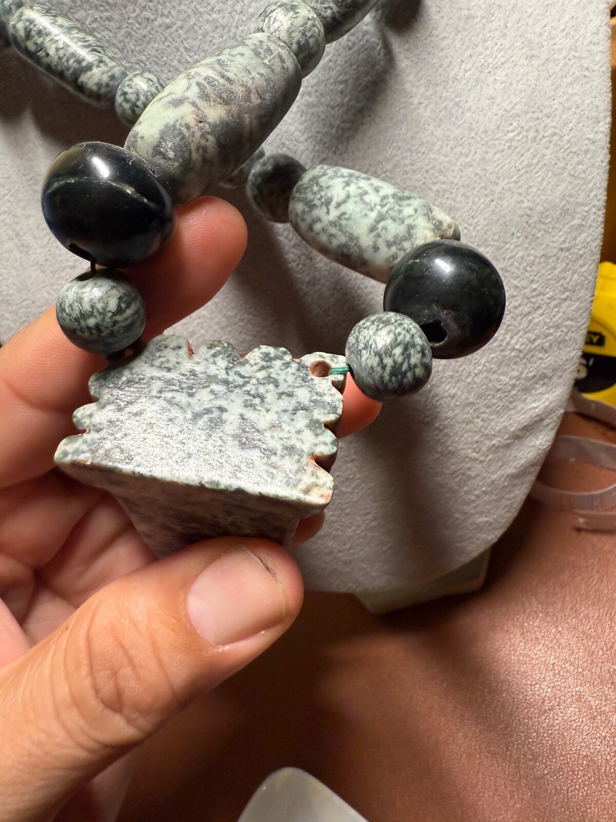 Granite Quetzalcoatl Feathered Serpent Pendant Kukulkan Mayan Plumed Serpent #14