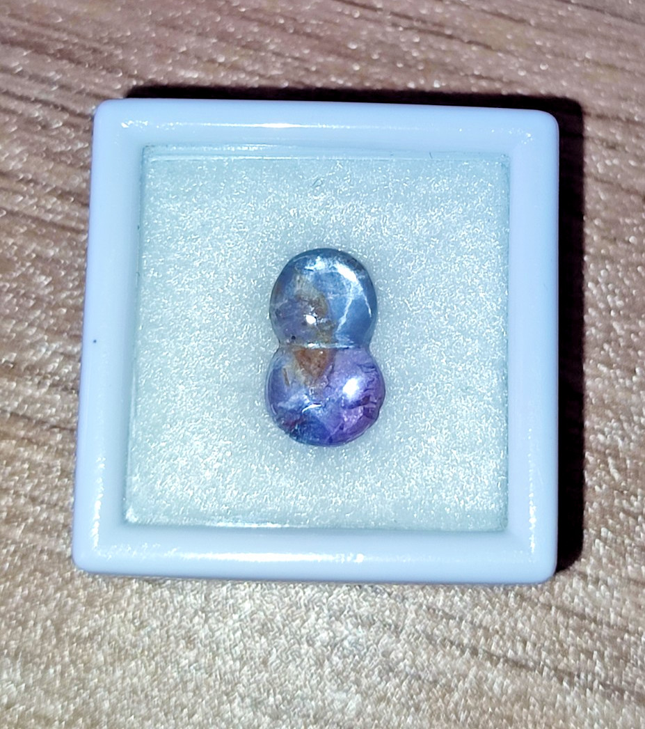 Natural Star Sapphire 2.80ct Two-Tone Purple gray | Unique Shape | Unheated