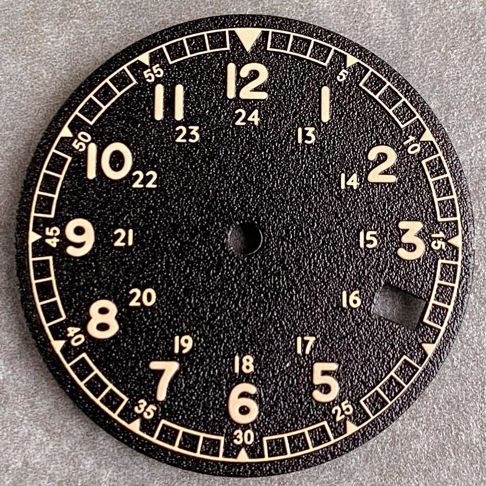 New 29mm Black White Blackish-green Arabic Watch Dial Fit NH35 NH36 NH38 Move