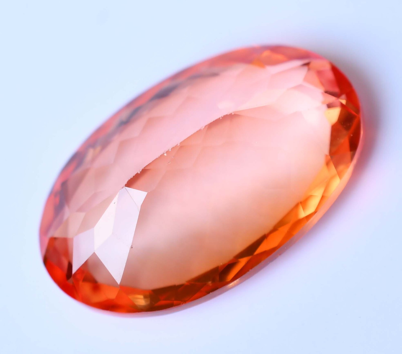 Natural Padparadscha Sapphire 29.50 Ct Oval Certified Flawless Loose Gemstone