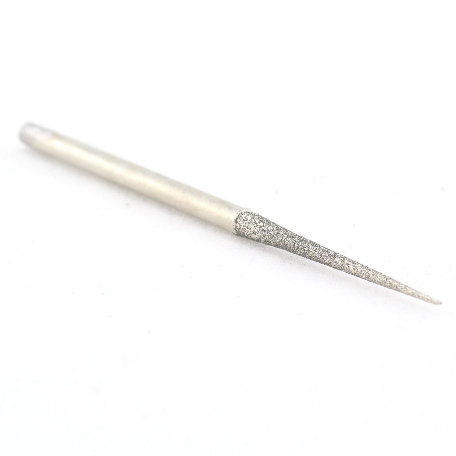 30Pcs 2.35mm Diamond Grinding Head Tapered Point Needle Bit Burrs Coated Jewelry