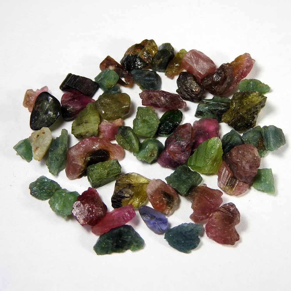 61.50Cts100%Natural Multi Tourmaline Small Rough lot Loose Gemstone