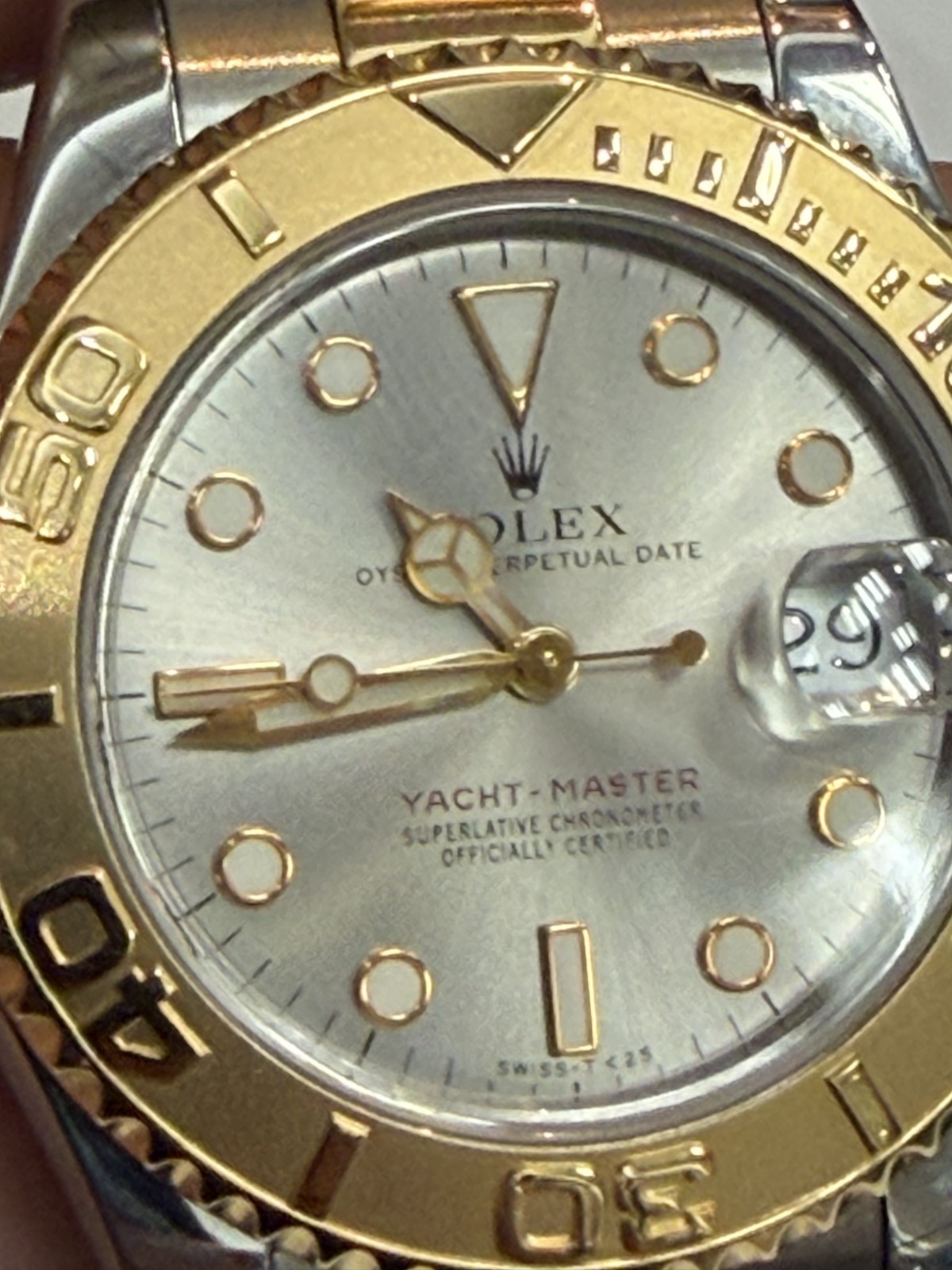 ROLEX YACHT – MASTER 68623 1997 TWO TONE 18 KARAT & STAINLESS STEEL WATCH 35MM
