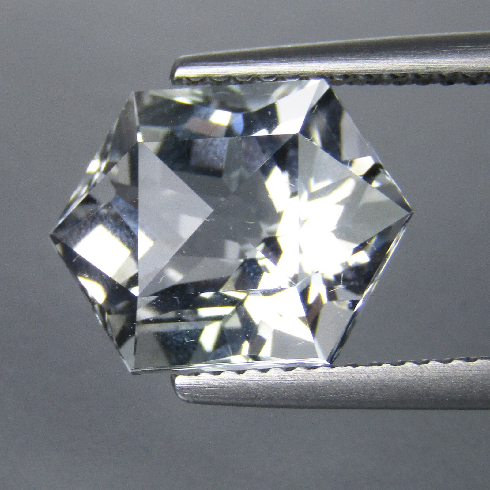 7.16Cts Stunning Natural 100% White Topaz Fancy Checker Cut Loose Gem Ref VDO