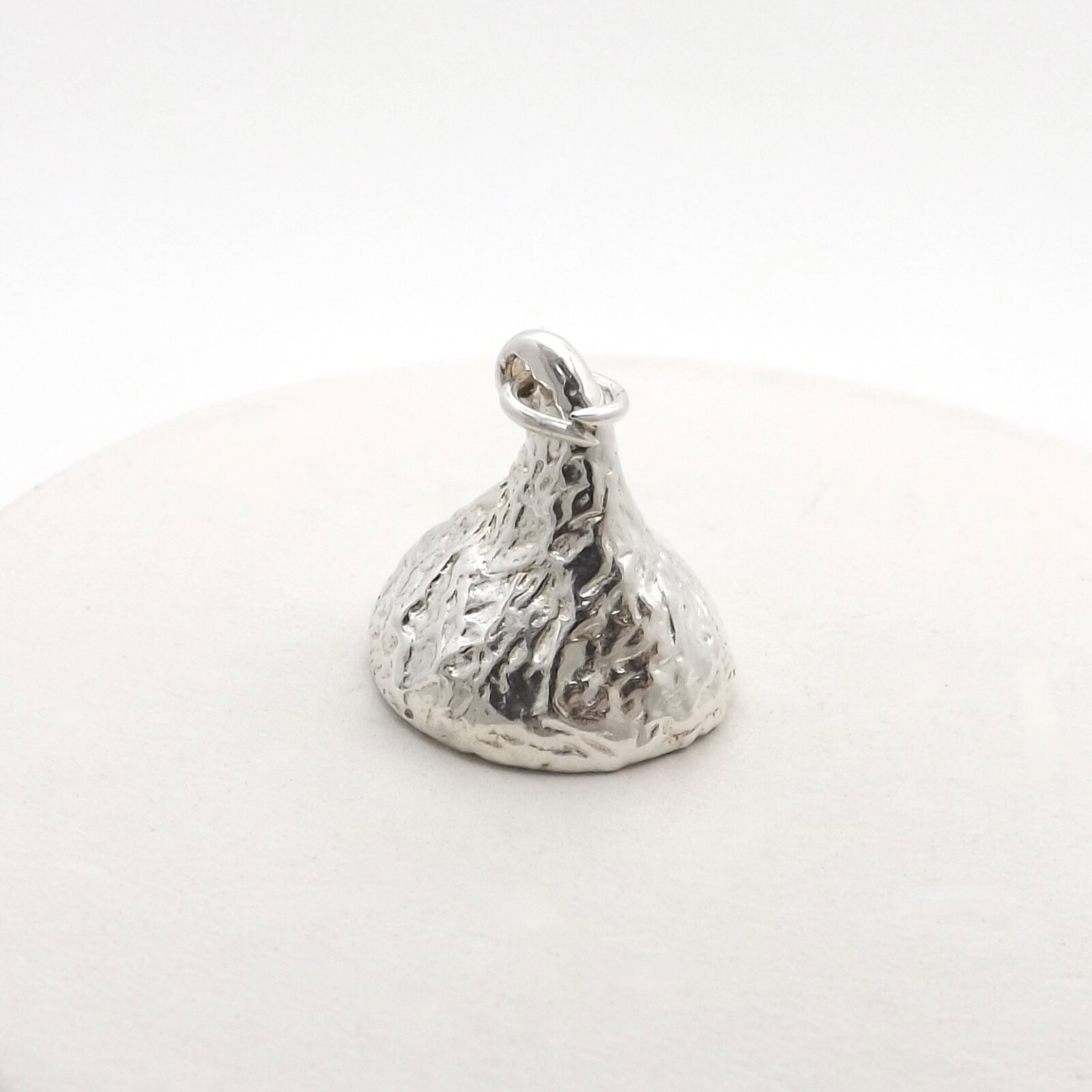 Sterling Silver Hershey Kiss Kisses Solid Charm Pendant Chocolate Candy 13gr