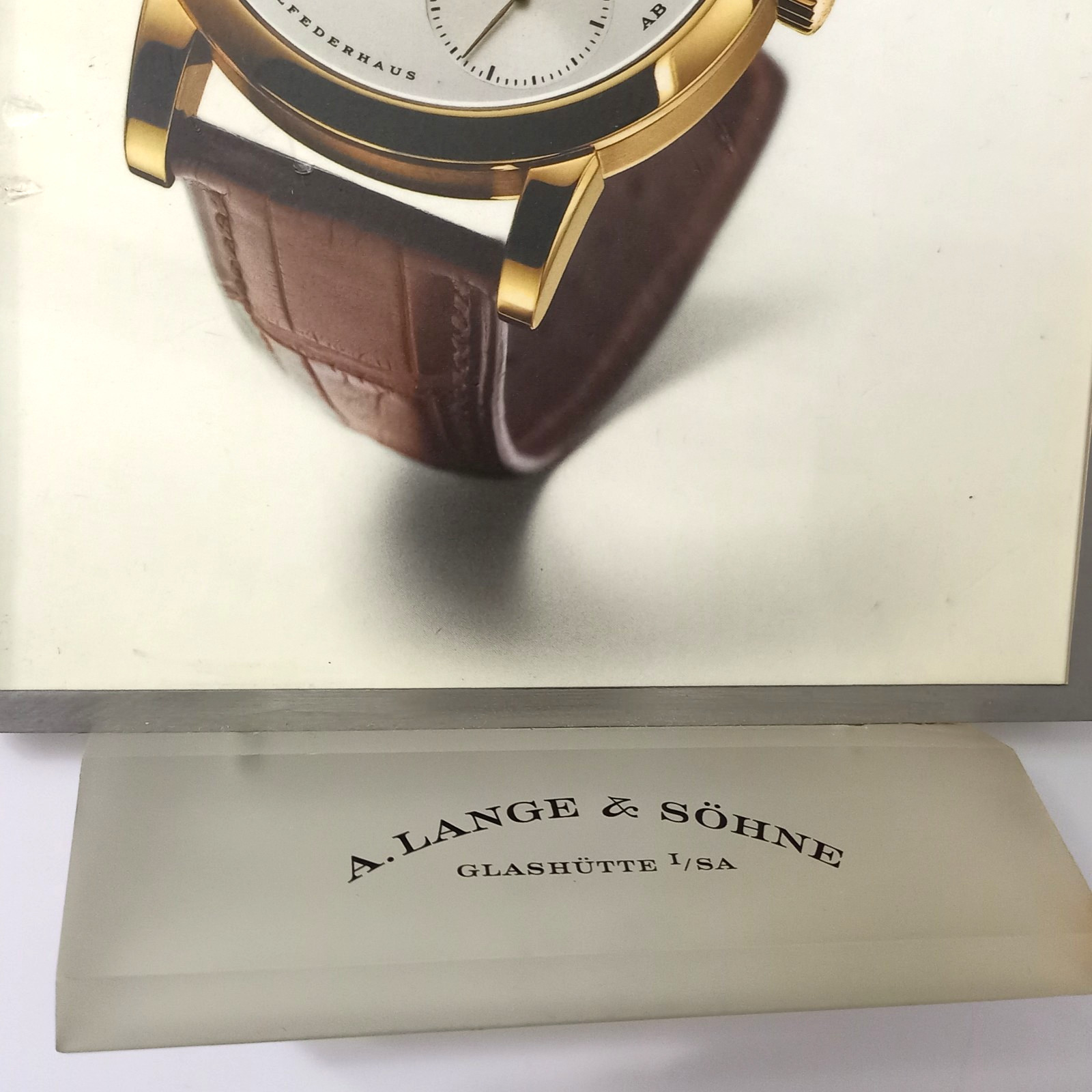 A. LANGE & SOHNE LANGE 1 YELLOW GOLD MODEL 101.032 STAND DISPLAY ADVERTISING