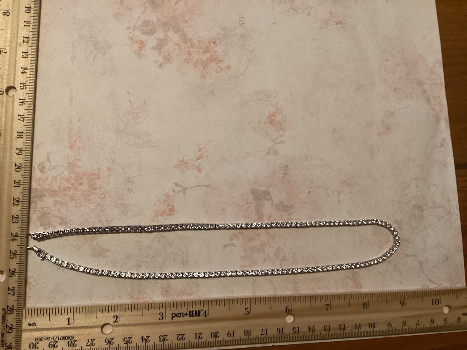 Fuzion Creations FZN Sterling White Clear Quartz Tennis 3mm Necklace 18” (2b)