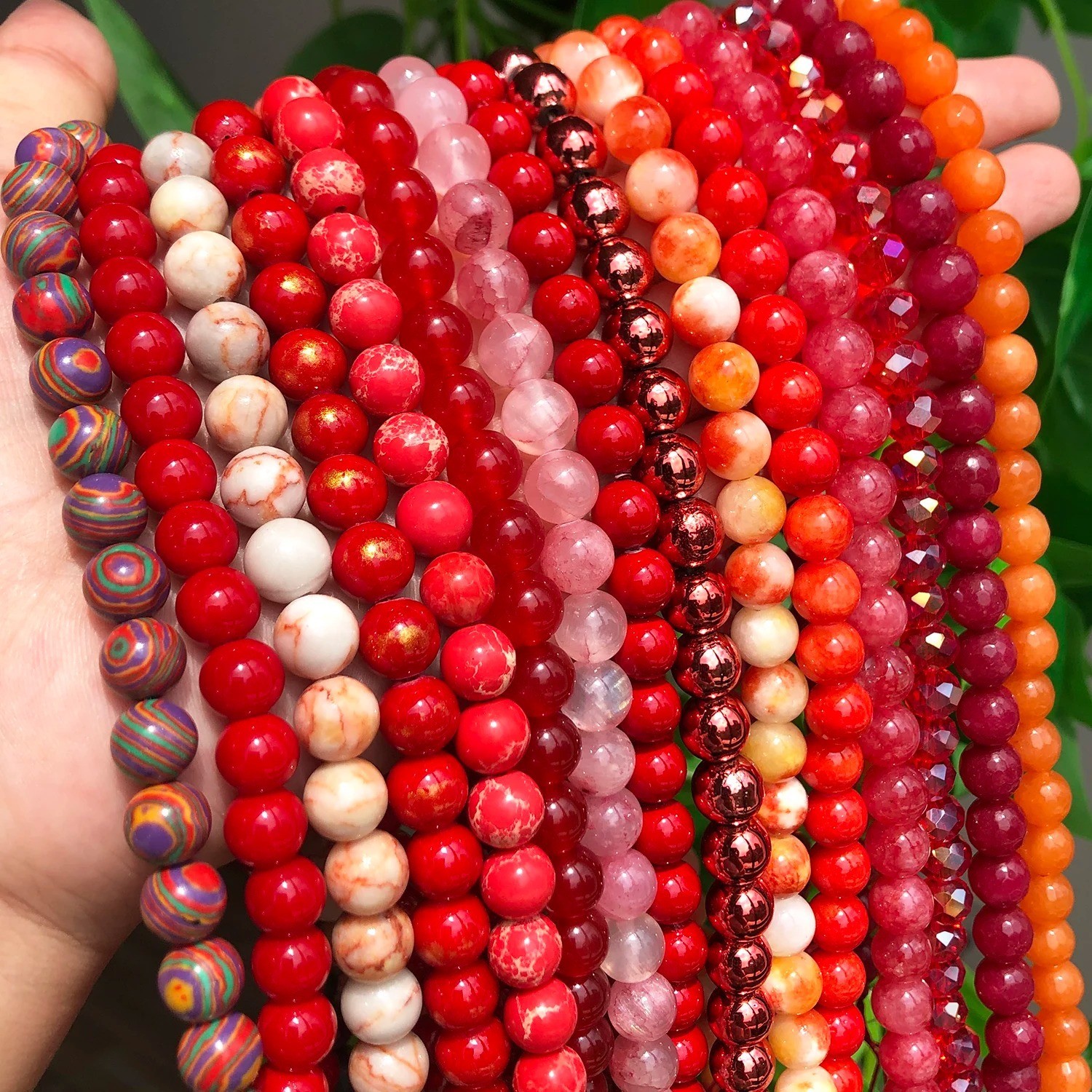 Series I lot natural gemstone spacer loose beads 4mm 6mm 8mm 10mm 12mm stone DIY