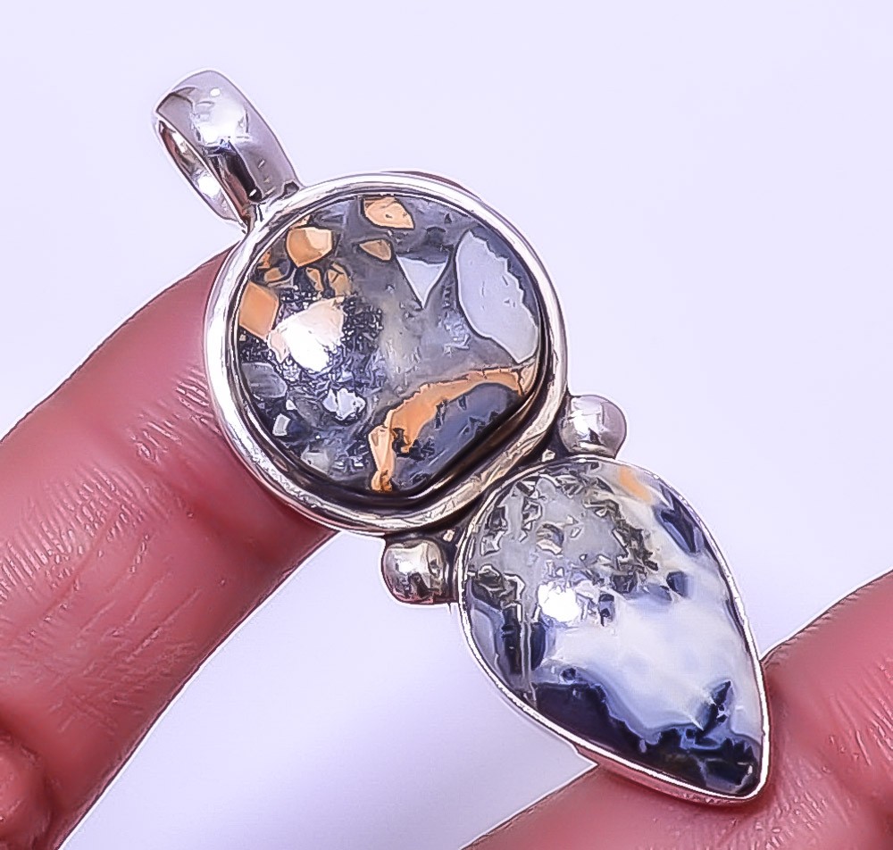 Malingano Jasper – Indonesia Gemstone 925 Sterling Silver Pendant 1.95″ A330