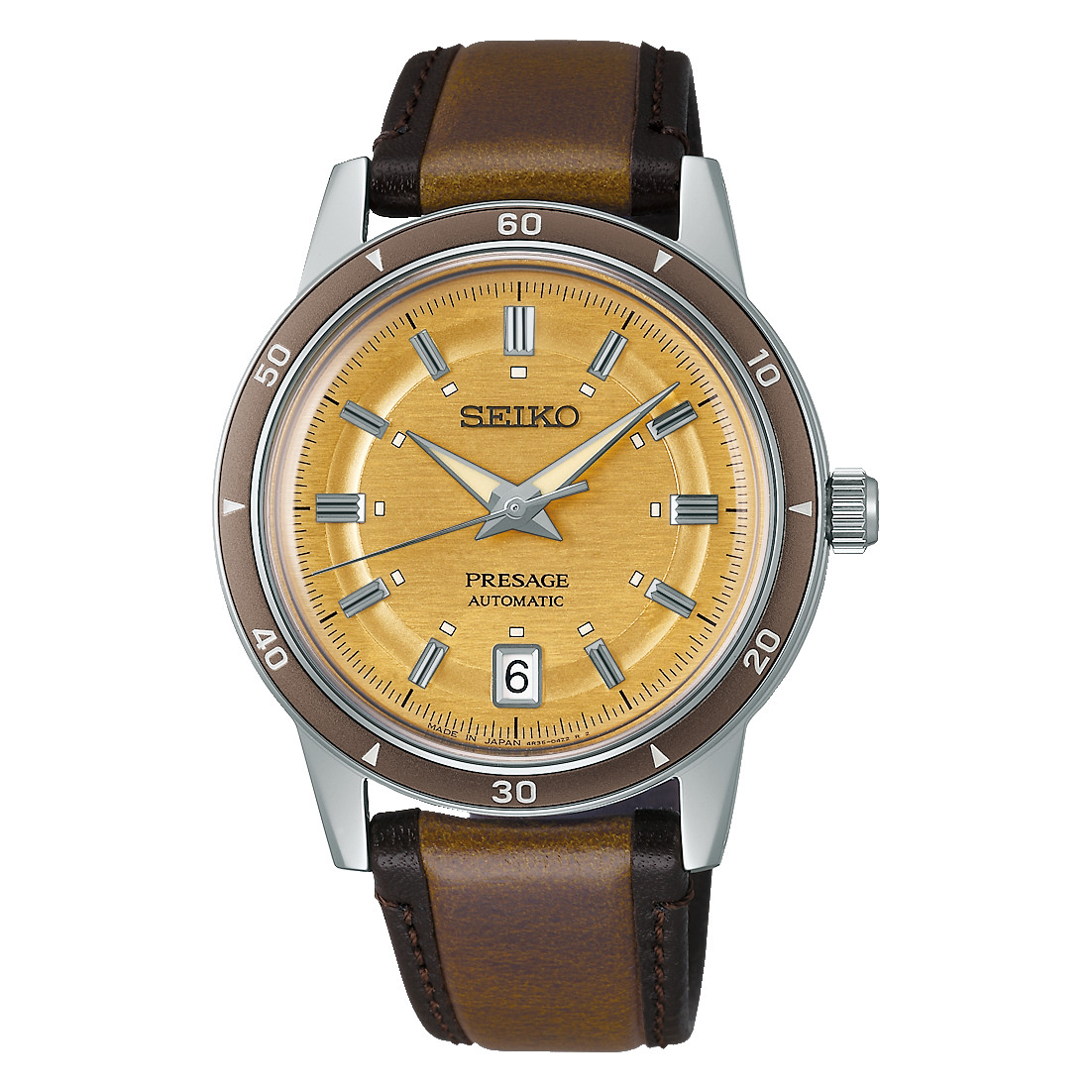 Seiko SRPL75 Watch for Men – Presage Collection Champagne Gold Dial 39.5mm
