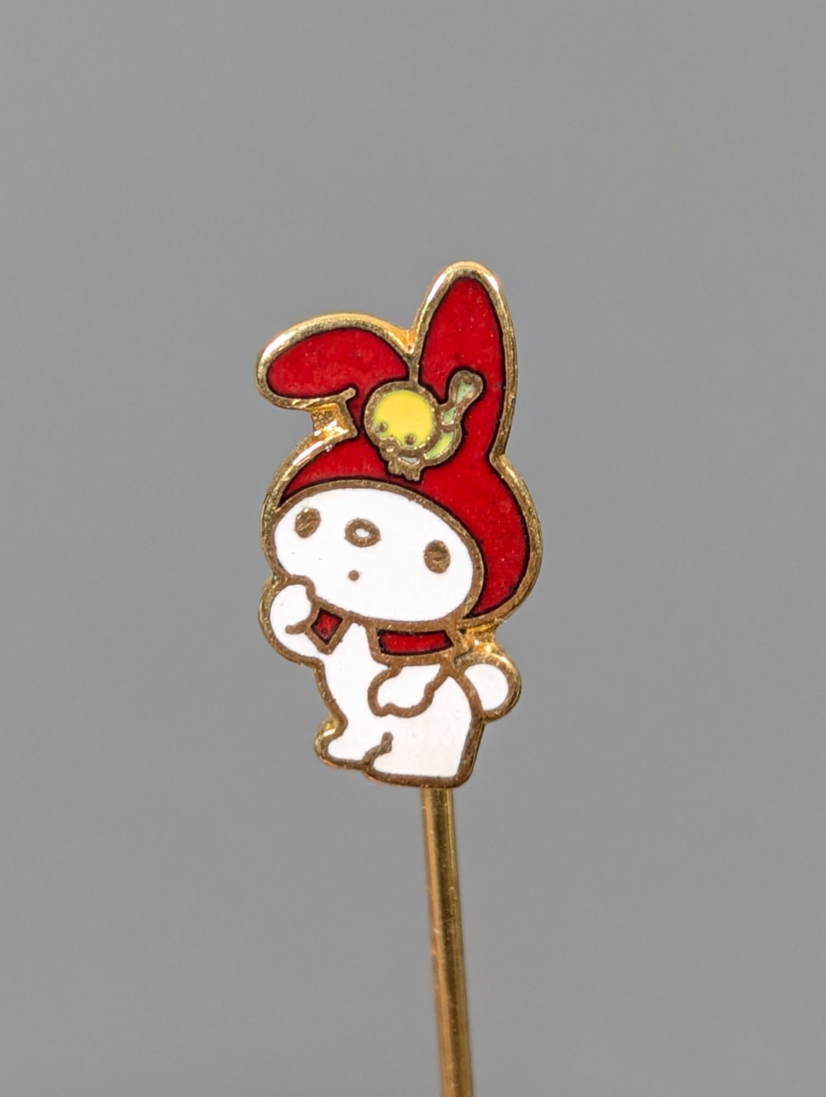 Vintage Sanrio My Melody Stick Pin White Rabbit Yellow Bird Gold Tone