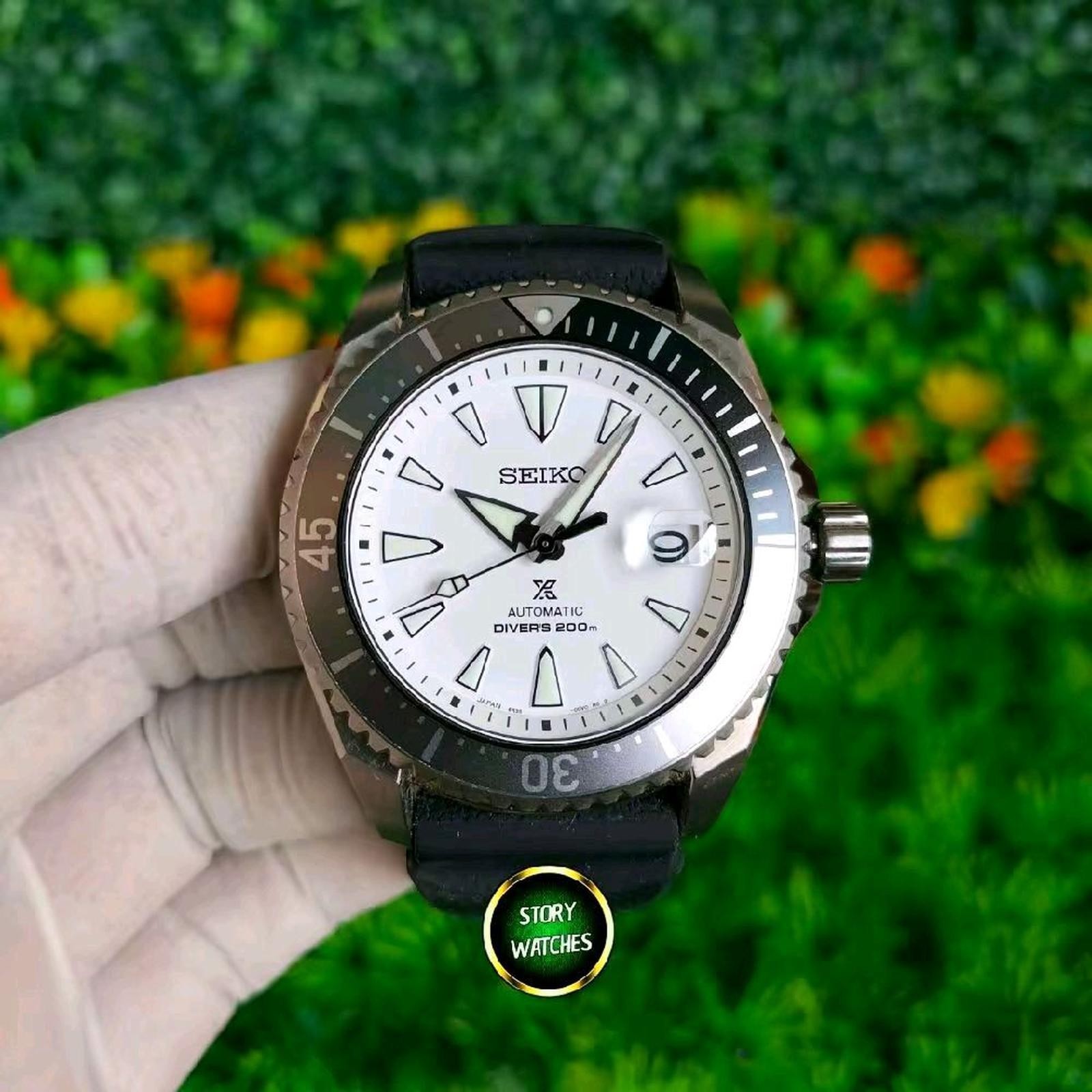 RARE SEIKO Shogun SPB191 SPB191J1 Titanium Full White Albino Prospex Diver Watch