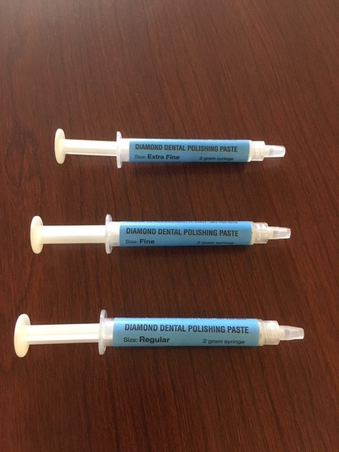One 2 gram syringe diamond dental compound polishing paste composite restoration