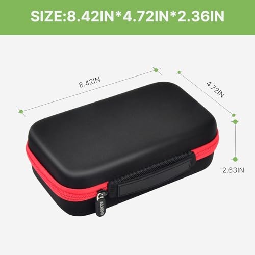 Battery Organizer Case for AA AAA Batteries, Storage Holder Box with Mesh Red