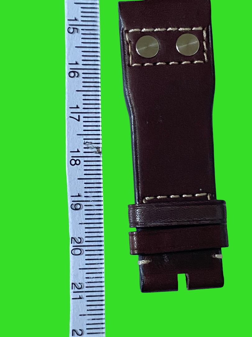 IWC 21 mm XL brown leather strap easy fit strap suitable to Watches Portofino