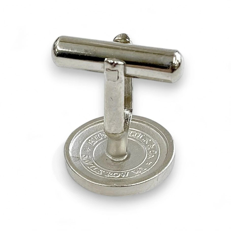 Henry Poole Brass Swivel Cufflinks Japanese Manufacture Silver #M-615