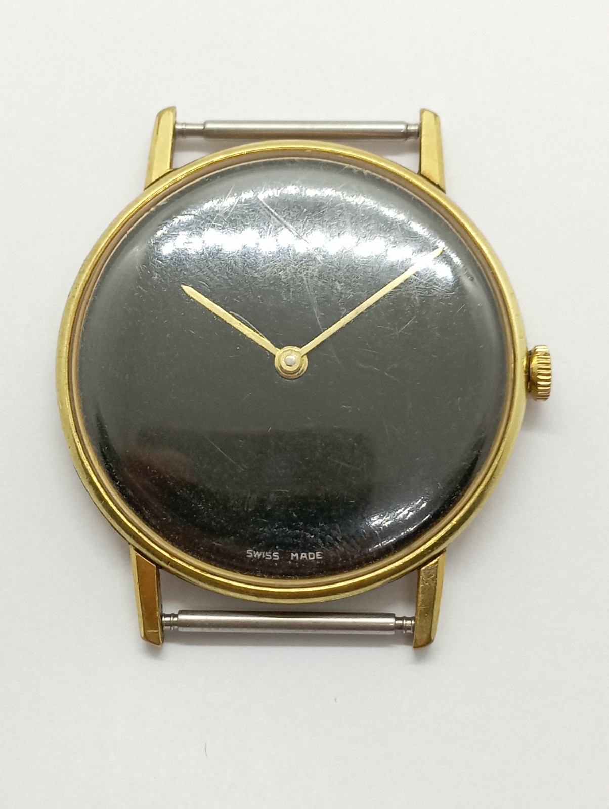 VTG Unique M&M Black Dial Gold Plated Cal. Peseux 7001 (ETA) 6mm. Thickness Work