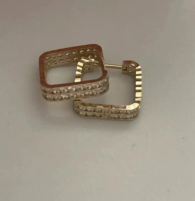 Sparkle Engagement Hoop Earrings Round Cut Simulated Diamond 925 Starling Silver