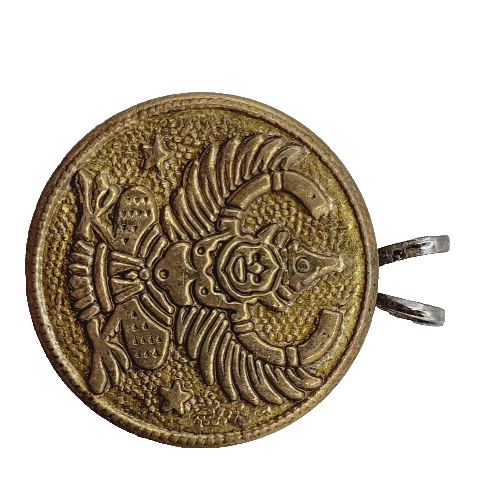 Tibetan Copper Garuda Amulet Pendant Buddhist Phaya Krut Talisman Button Pendant