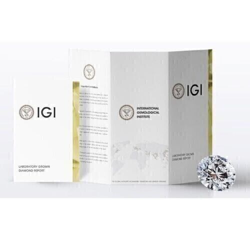 950 Platinum Wedding Ring Round 3 Carat IGI GIA Lab Created Diamond Sizable