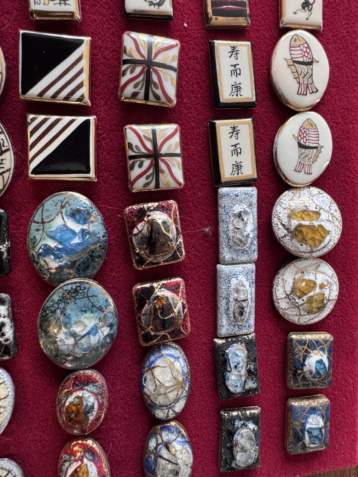 Victoria Flemming Vintage Glass Cufflinks 36 pairs!!!! some rare designs