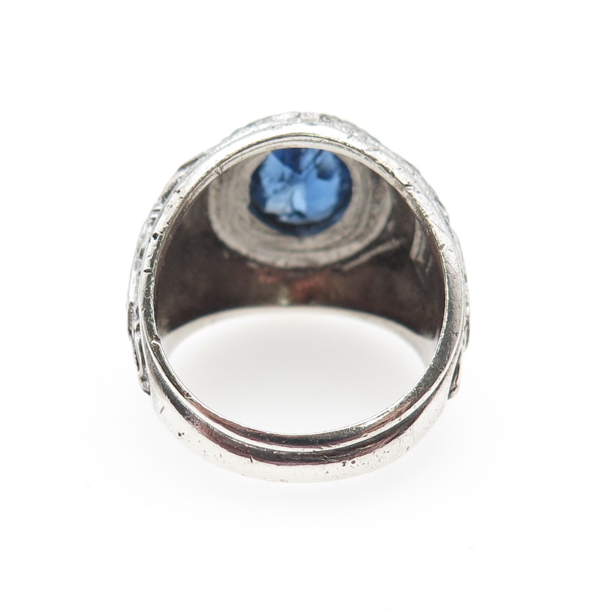 KINNEY 925 Sterling Silver Vintage 1969 C Z Woodrow Wilson School Ring Size 8
