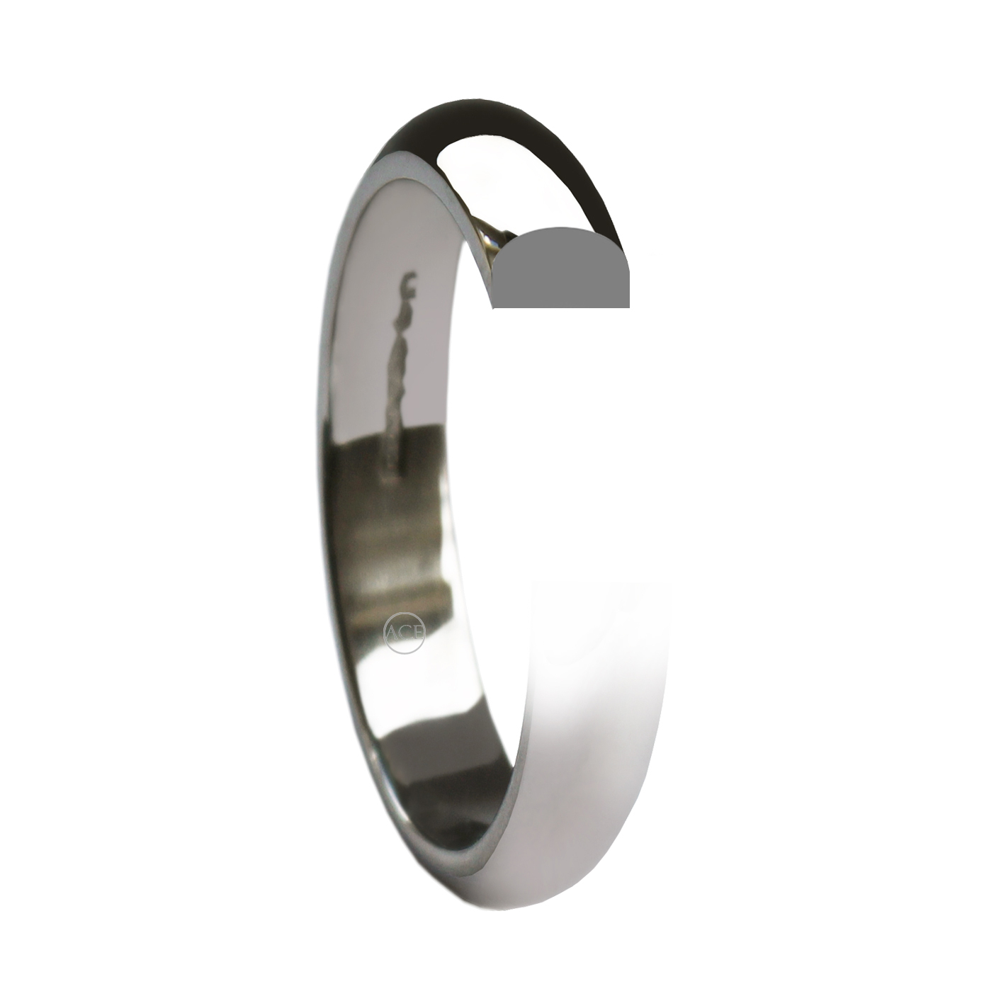 9ct White Gold D-Shape Wedding Rings 2mm 3mm 4mm 5mm 6mm 8mm 10mm X Heavy Bands