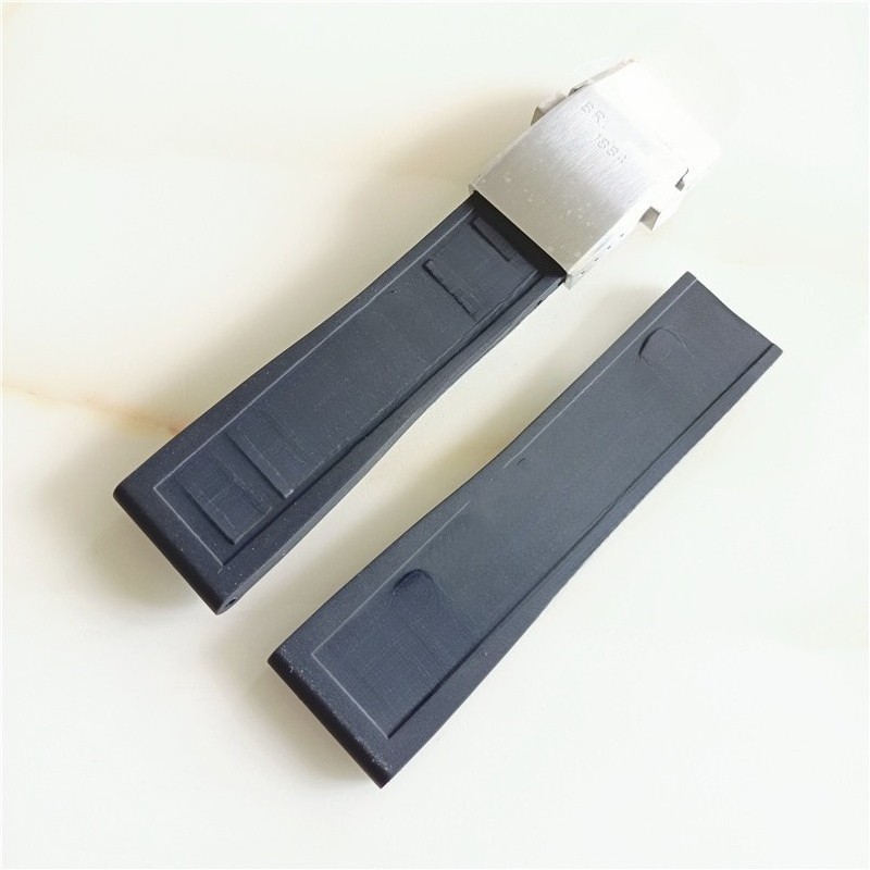 High End Silicone Rubber Watch Straps Mens Waterproof sports Band 22–24mm